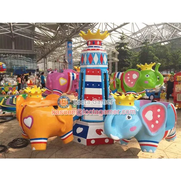 Zhongshan Amusement Playground Kids Rides for Sale Elephant King Rotating photo-5