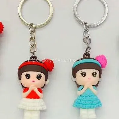 Plastic Key Ring Figure Miniature/3cm Tall Plastic Pvc Figure Key Chain photo-2