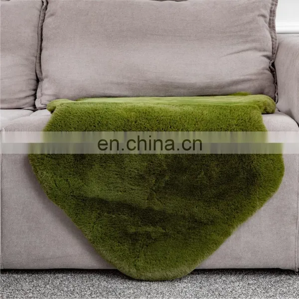 Small Modern Soft Orange Black Brown Bed Animal Fluffy Area Fur Floor Rugs photo-2