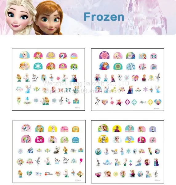 Girls Frozen Elsa and Anna Makeup Toys Nail Stickers Snow White Princess Sophia Minnie Kids Earrings Sticker Toy photo-2
