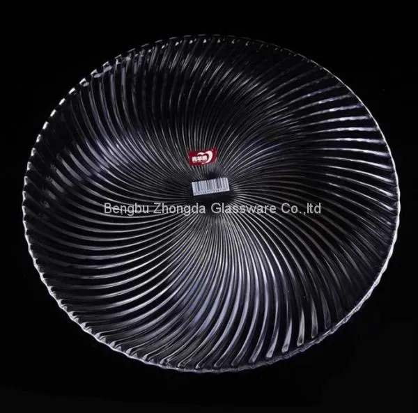 Dia 9.5inch Classical Design Round Glass Plate for Weeding Furit photo-5