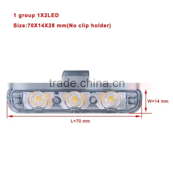 Amber LED Emergency Light 8 Flash Modes High Power Grille Net Light for Police Car Model YG350 photo-5