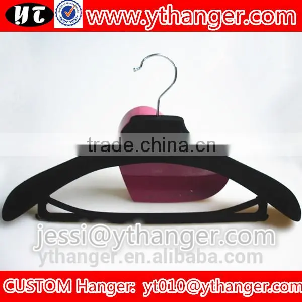 YY0491high Quality Custom Logo Men Suit Velvet Hanger With Bar Supplier's Choice photo-3