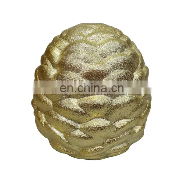 Gold Artificial Ceramic Pinecone Christmas Pine Cone