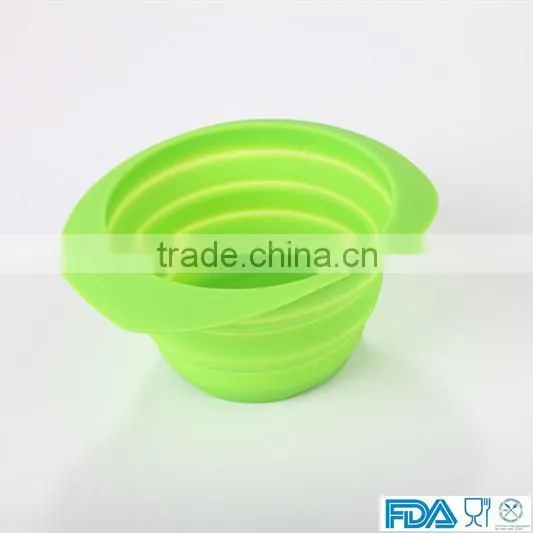 FDA Food Grade Colored Collapsible Silicone Bowl Siliocne Salad Bowl photo-5