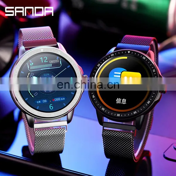 Sanda CF19 Trendy Design Intelligent Men Wrist Watches Waterproof Alarm Luminous Sport Android Smart Watch photo-3