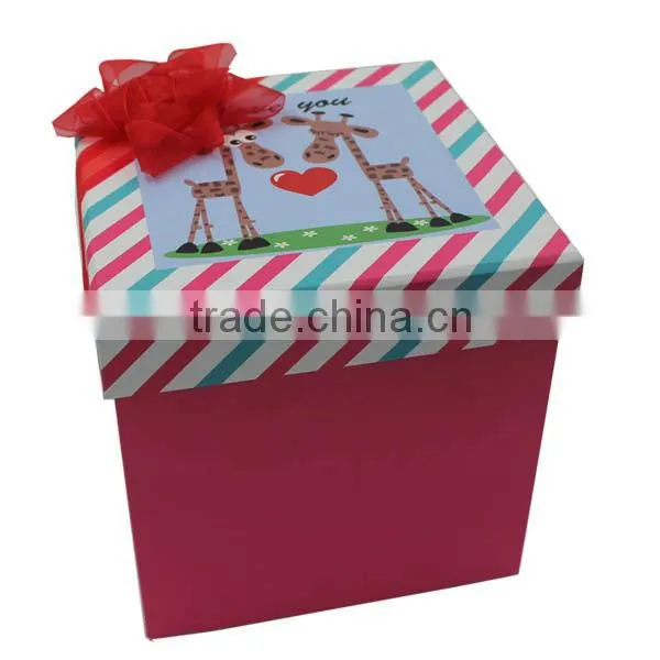 Square Paper Board Gift Packing Box With Cute Printing photo-2