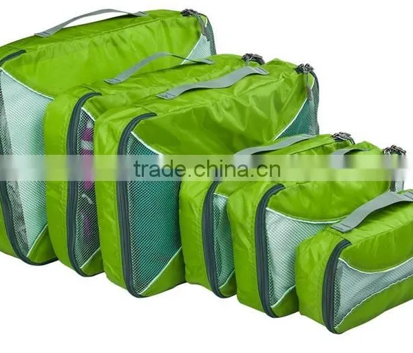 High Quality Unisex 5 Piece Packing Cubes for Travel,cheap Wholesale Green Polyester Travel Packing Cubes photo-4