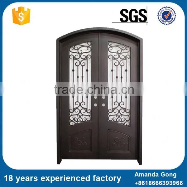 Factory Price And Glass With Iron Front Door Insert photo-6