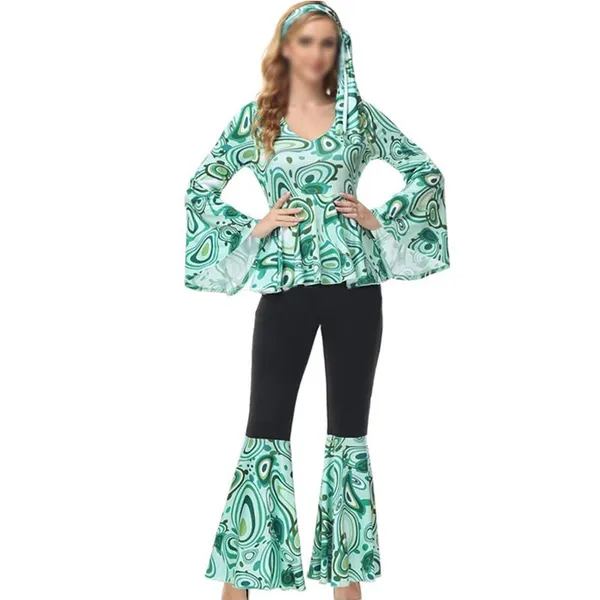 Hippie Costume Disco Nightclub Women Sexy Retro Cosplay Hippie Costume photo-4