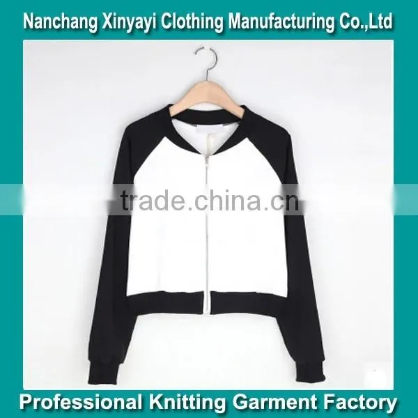 In the Fall of the New Female Fashion Leisure Short Coat Black and White Stitching Fleece Jacket Dress
