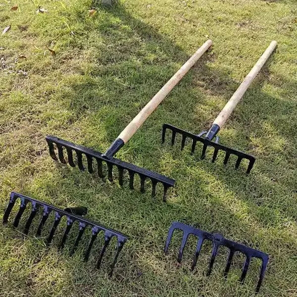 Ghana 16 Teeth Blue Steel Powder Painted Garden Rake
