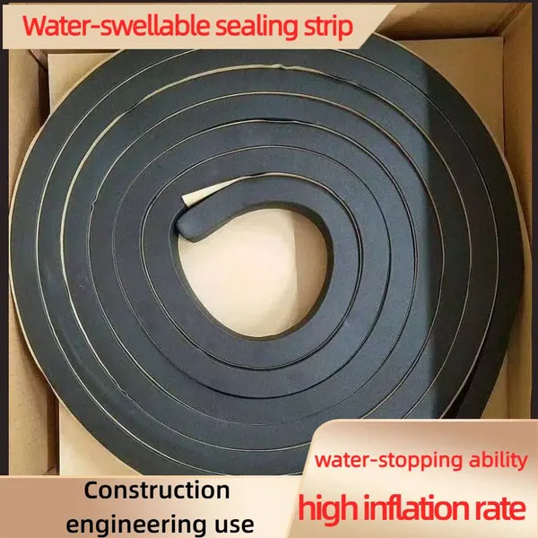 Rapid Sealing Water Swelling Rubber Waterstop Strip Anti Erosion Waterproof Strip for Underground Pipe Gallery photo-4
