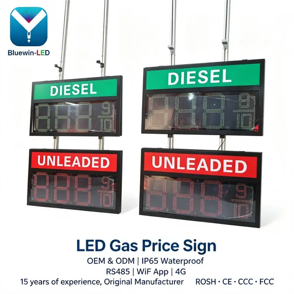 Fuel Price Sign Gasoline Station Large 7 Segment Outdoor Board Led Gas Price Display photo-2