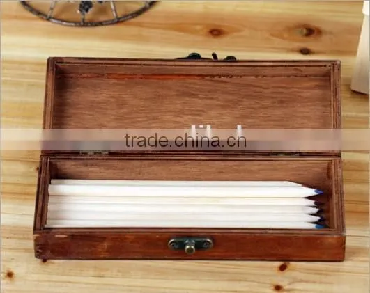 Antique Design Gift and Storage Use Wood Packaging Pen Box Small Wooden Boxes Wholesale Supplier's Choice photo-2
