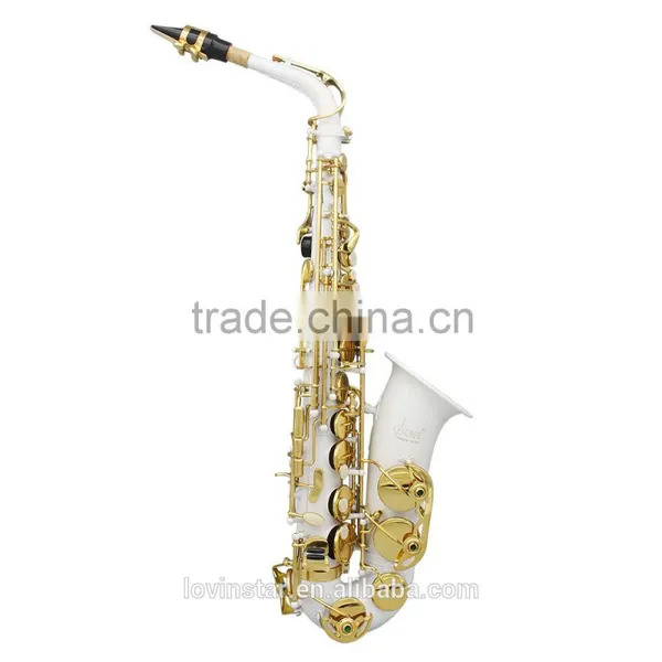 Popular Cheap White Alto Saxophone Curved Soprano Sax photo-2