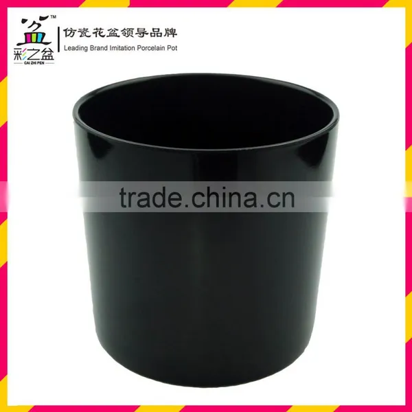 Classical Design Plastic Flower Pot Straight Barrel Round Melamine Flower Pot 1424