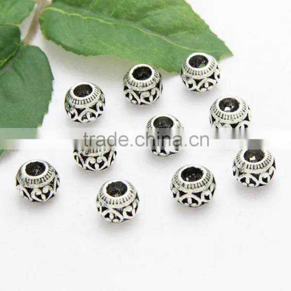 DIY Environmental Zinc Alloy Hot Selling Anti-silver Big Hole Metal Beads photo-2