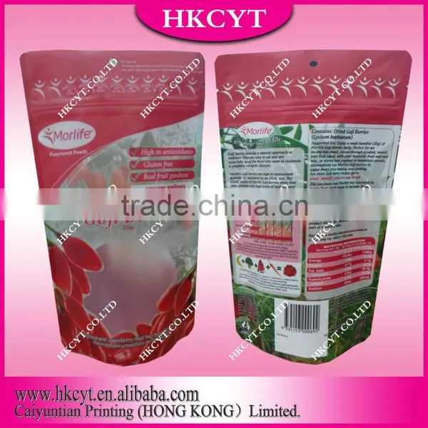 High Grade Organic Dried Goji Berries Stand Up Plastic Packaging Bags photo-4