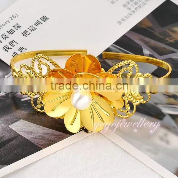 Flower Pearl Ladies Model Women Hand Palm Bracelet photo-3