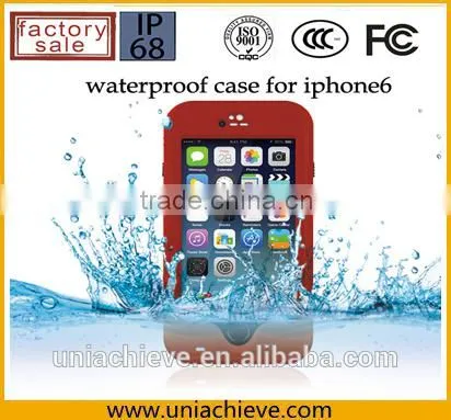Case for IPhone 6/6 Plus Waterproof Mobile Phone Case With Adjustable Phone Holder Orange