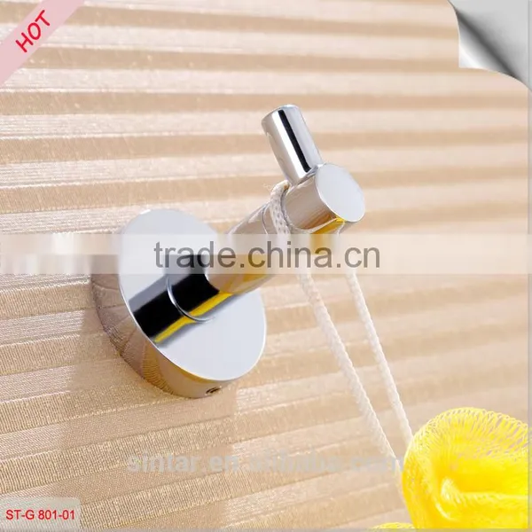 SINTAR Bathroom Single Coat and Robe Hook Wall Mount, Brushed SUS304 Stainless, Chrome Plated photo-2