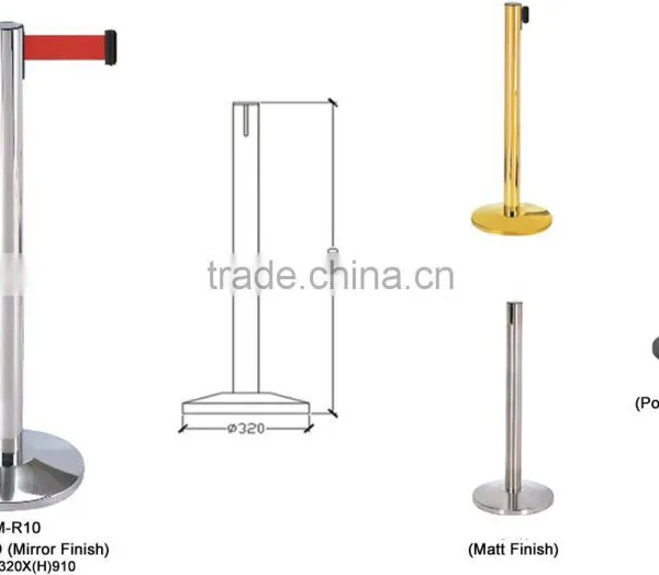 Stainless Steel Retractable Belt for Queue Manage photo-2