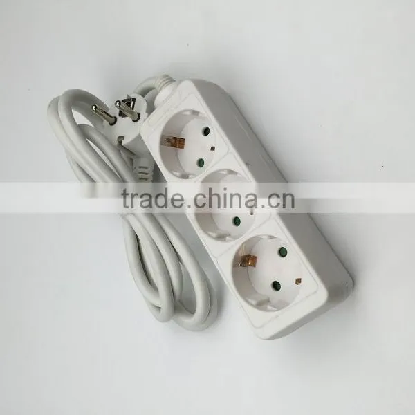 3 Ways EU Type Extension Power Strip photo-2