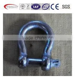 European standard galvanized D shackle and bow shackle