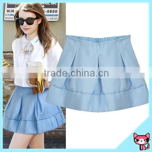 2015 Fashional Blue Ladies Fashion Skirt