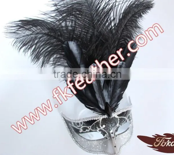 Black Goose Feather Price Female Mask Party Decorations photo-3