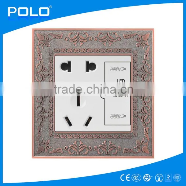 Multiple Socket With Usb Usb Wall Power Socket eu Type Wall Socket With Usb Port photo-3