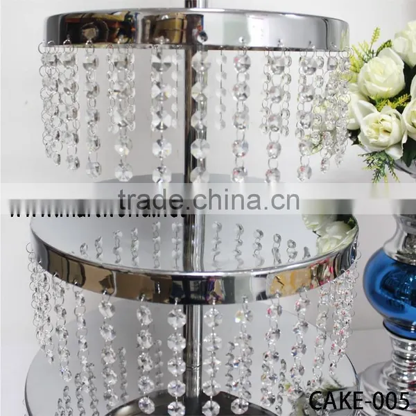 5-tier Luxurious Crystal Cake Stand;Wedding Cake Stand With Acrylic Crystal Hanging Beads(cake-005) Quality Choice photo-2