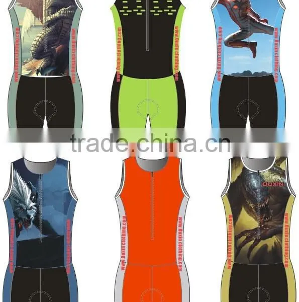 Men or Women Sublimation Lycra Triathlon Bike, Sporwear Triathlon Suit, High Elastic Triathlon Wetsuit photo-2