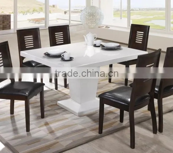 Stainless Marble Dining Table Solid Wooden Chair Table Stand photo-2