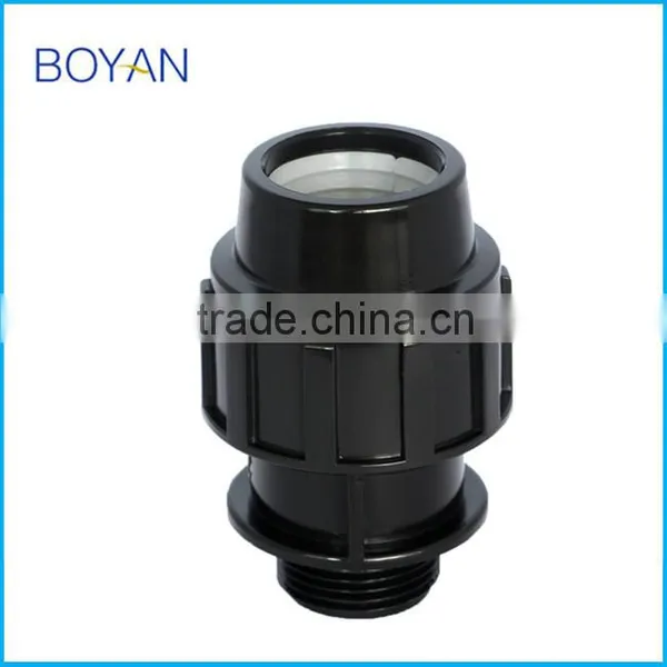 PN16 Plastic Pipe Fitting for Irrigation Black pp Compression Male Adaptor photo-2