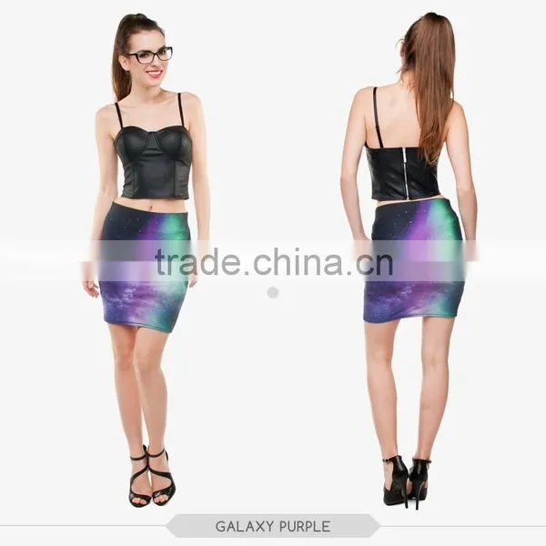 Women Ladies Hot Summer Sexy Girls Tight Slim Mini Skirt High Quality 3d Digital Full Print Custom Hot Sale Tube Stretchy Skirt photo-2