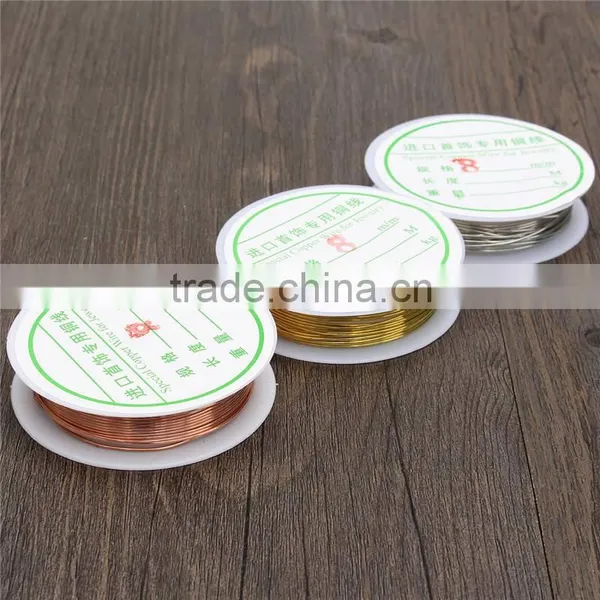 Top Quality 0.8mm Jewelry Accessories Making DIY Essential Silver Gold Plated Copper Wire Craft Beads Jewelry Cord Three Color photo-2