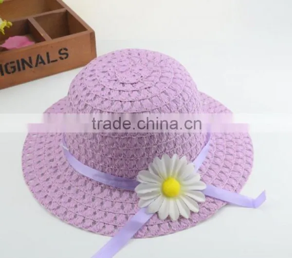 Sunflower Children Straw Hat,Wholesale Crochet Straw Hat For Chirldren photo-4