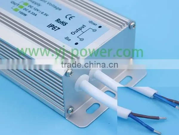 Led Driver 100w 12v Waterproof YJP-V10012 RoHS,CE-EMC,CE-LVD,IP67 photo-3