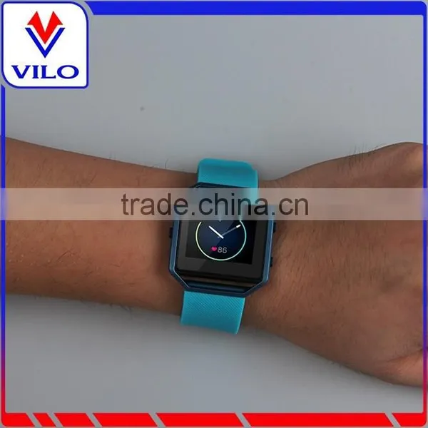 Hot Selling Silicone Watch Strap For Fitbit Blaze Watch Band+Metal Frame photo-4