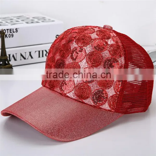 Hot Selling Fashion Sparkle Bling Sequin Baseball Cap Hard Hat photo-4