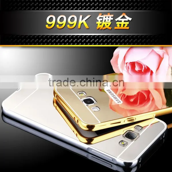 Mobile Phone Aluminum Bumper Mirror Back Cover Case For Samsung Galaxy A3 photo-5