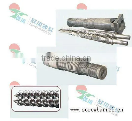 twin parallel screw and barrel in plastic extruder machine