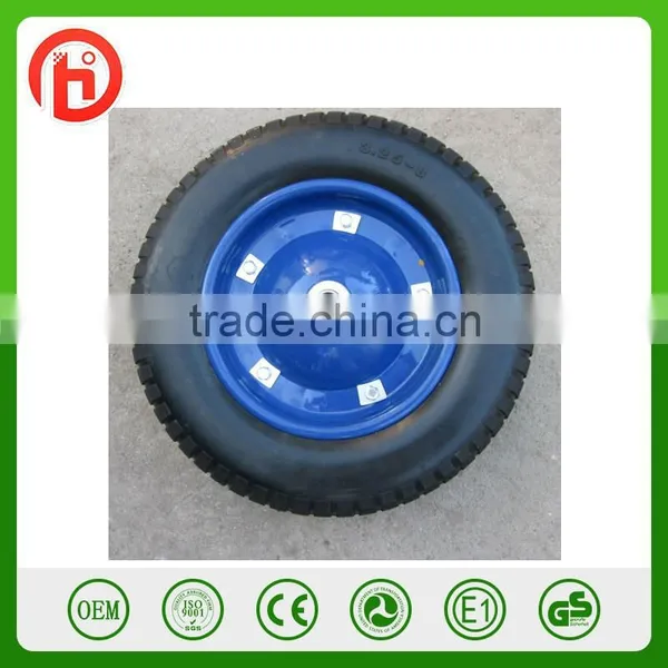 3.25/3.00-8 PU Foam Wheels PU003 With Blue Rim Used for Garden Cart photo-2