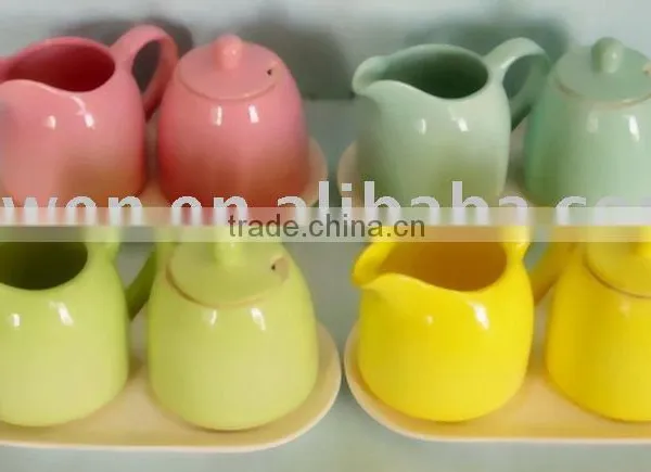 ceramic sugar pot ,milk pot set