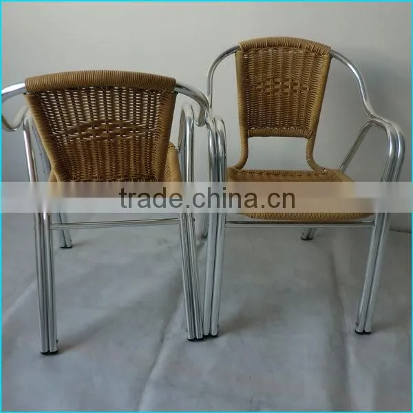 Double Tube Aluminum Rattan Chair photo-4