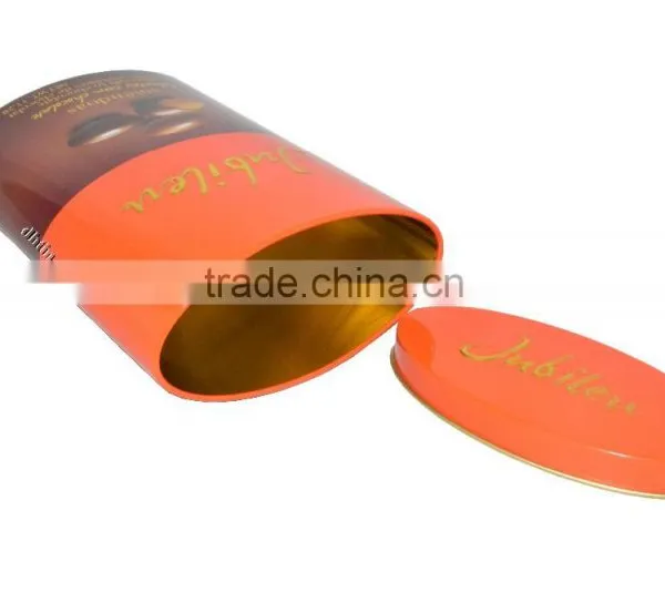Oval Chocolate Tin, Oval Chocolate Box, Oval Metal Box photo-3