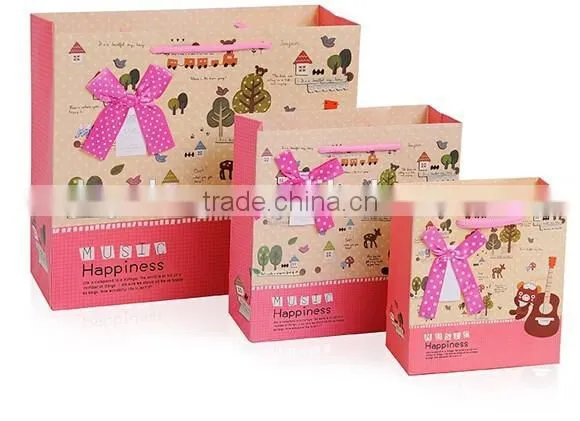 Bear and Guitar and Animal Paper Bag for Christmas and Kids Holiday photo-2