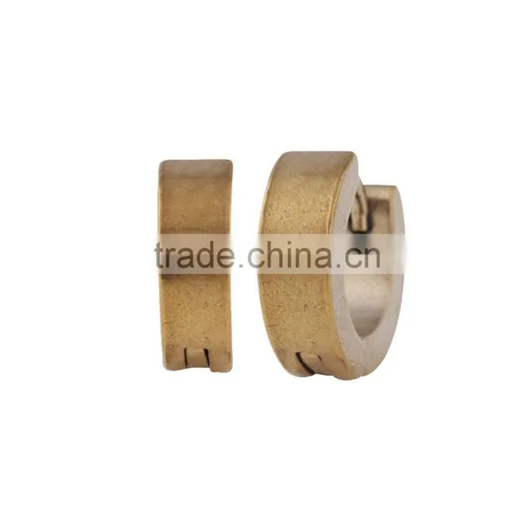 Korean Popular Personality Gold Crystal Stainless Steel Huggie Hoop Stud Earring photo-5